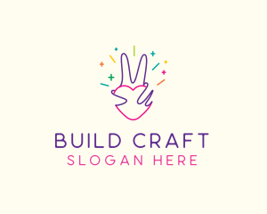 Colorful Optimistic Hand logo design