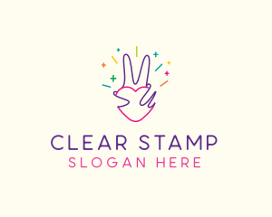 Colorful Optimistic Hand logo design