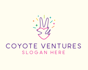 Colorful Optimistic Hand logo design