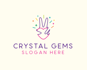 Colorful Optimistic Hand logo design