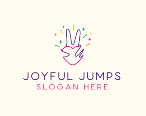 Colorful Optimistic Hand logo design