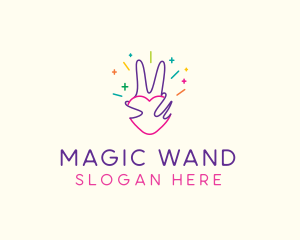 Colorful Optimistic Hand logo design