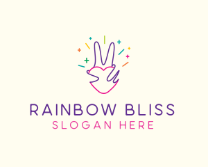 Lgbtq - Colorful Optimistic Hand logo design