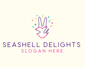 Colorful Optimistic Hand logo design