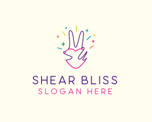 Colorful Optimistic Hand logo design