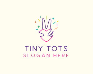 Colorful Optimistic Hand logo design