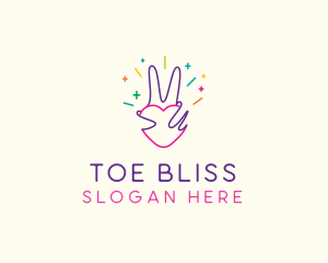 Colorful Optimistic Hand logo design