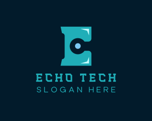 Tech Circuit Letter E  logo design