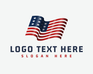 Veteran - American National Flag logo design