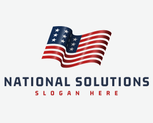 National - American National Flag logo design