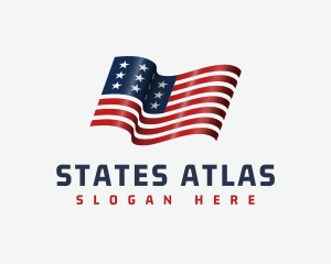 American National Flag logo design