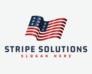 American National Flag logo design