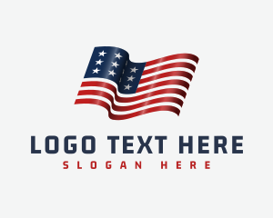 Stars And Stripes - American National Flag logo design