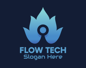 Blue Fire Tech logo design