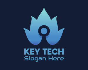 Blue Fire Tech logo design