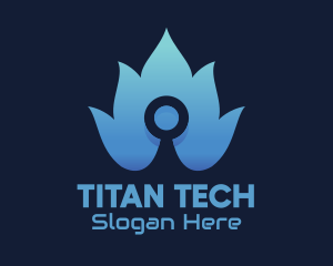 Blue Fire Tech logo design