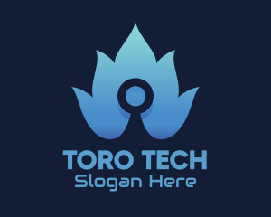 Blue Fire Tech logo design