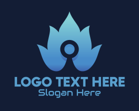 Fire - Blue Fire Tech logo design