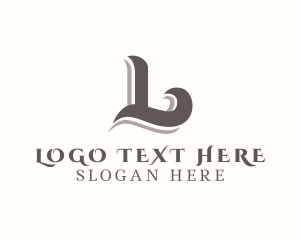 Letter L - Script Wave Business logo design