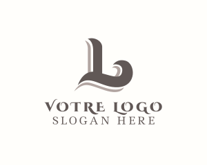 Letter L - Script Wave Business logo design