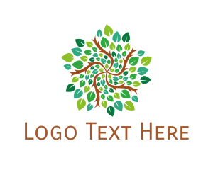 Tree - Leafy Star Tree logo design