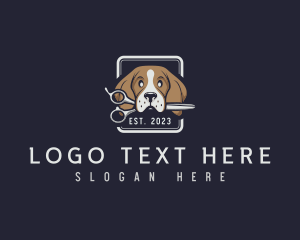 Dog Puppy Groomer Logo