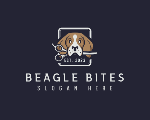 Beagle - Dog Puppy Groomer logo design