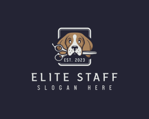 Beagle - Dog Puppy Groomer logo design
