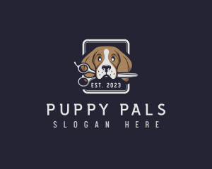 Puppy - Dog Puppy Groomer logo design