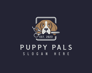 Dog Puppy Groomer logo design