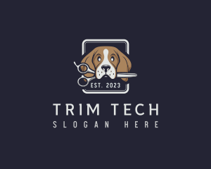 Trim - Dog Puppy Groomer logo design