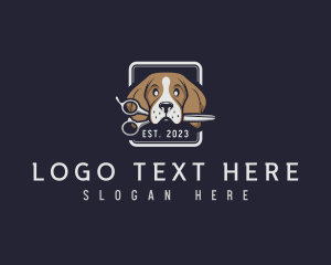 Veterinary - Dog Puppy Groomer logo design