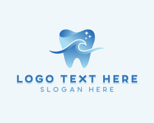 Oral Hygiene - Wave Tooth Dentist logo design