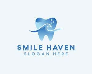 Dentist - Wave Tooth Dentist logo design