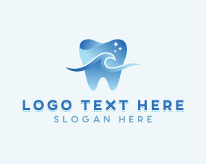 Dental Surgeon - Wave Tooth Dentist logo design