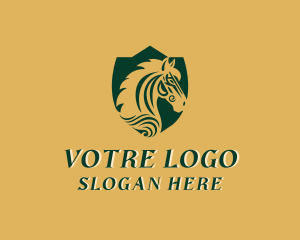 Stallion Horse Shield Logo