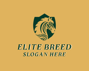 Stallion Horse Shield logo design