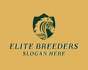 Stallion Horse Shield logo design