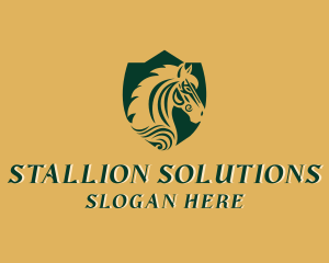 Stallion - Stallion Horse Shield logo design