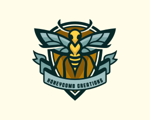 Bumblebee Hornet Shield logo design