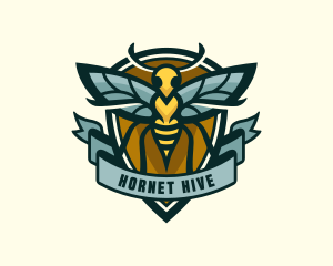 Hornet - Bumblebee Hornet Shield logo design