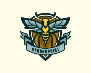 Wasp - Bumblebee Hornet Shield logo design