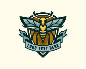 Bug - Bumblebee Hornet Shield logo design