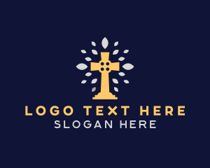 Bible Study - Holy Cross Religion logo design