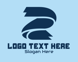 Blue Cyber Number 2 Logo