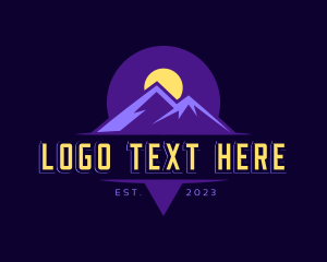 Trekking - Mountain Travel Destination logo design