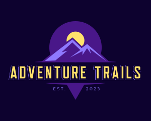 Mountain Travel Location Pin logo design