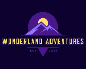 Mountain Travel Location Pin logo design