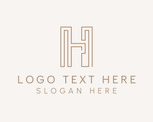 Interior Design - Builder Structure Letter H logo design