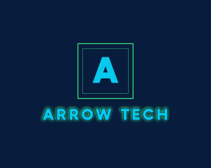 Glowing Neon Tech Startup  logo design